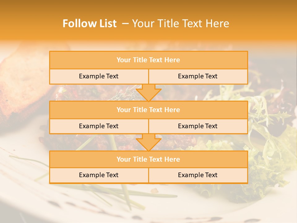 A Plate Of Food With Bread And Lettuce PowerPoint Template