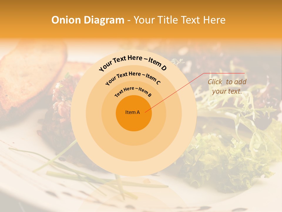 A Plate Of Food With Bread And Lettuce PowerPoint Template