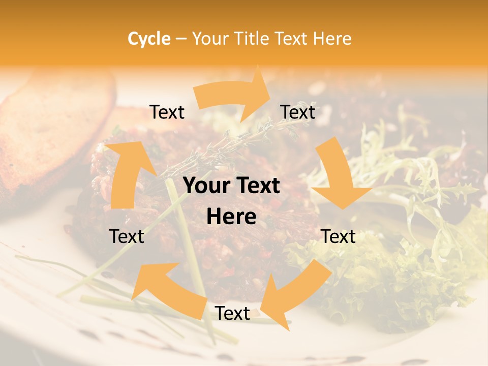 A Plate Of Food With Bread And Lettuce PowerPoint Template