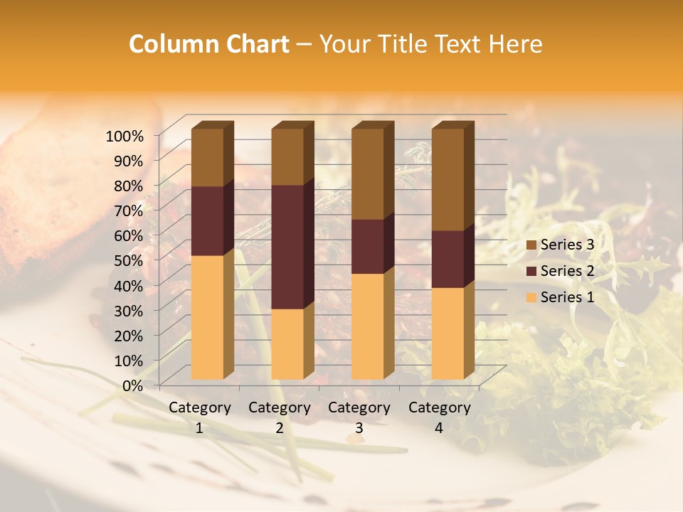 A Plate Of Food With Bread And Lettuce PowerPoint Template