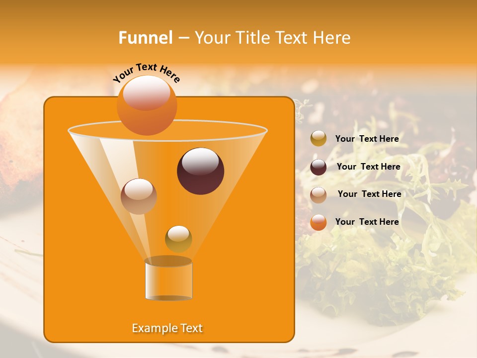 A Plate Of Food With Bread And Lettuce PowerPoint Template