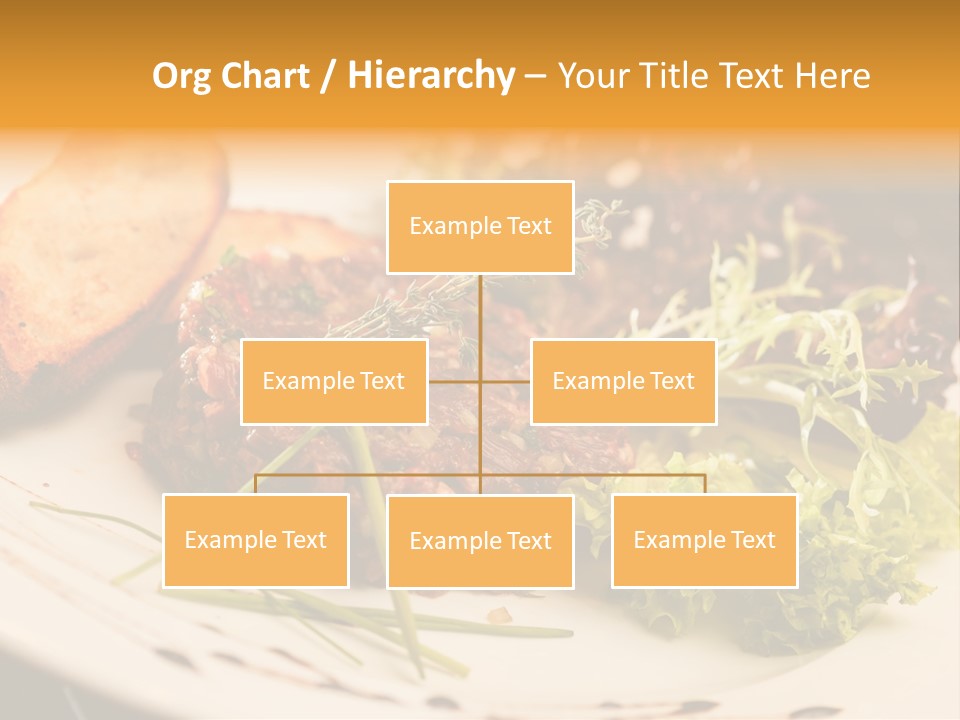 A Plate Of Food With Bread And Lettuce PowerPoint Template