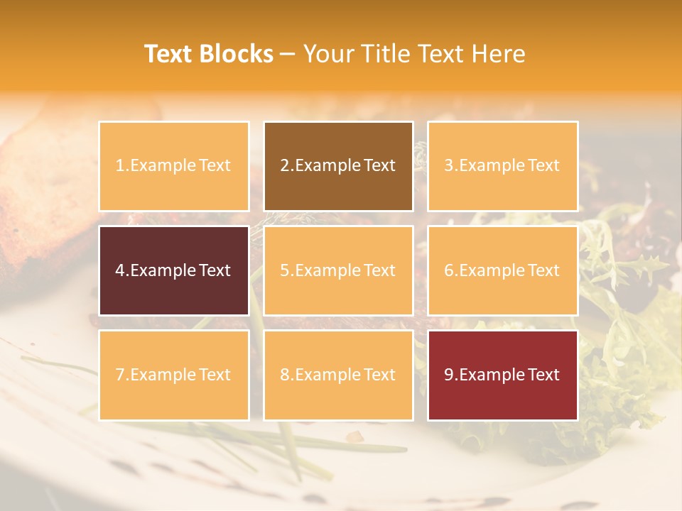 A Plate Of Food With Bread And Lettuce PowerPoint Template