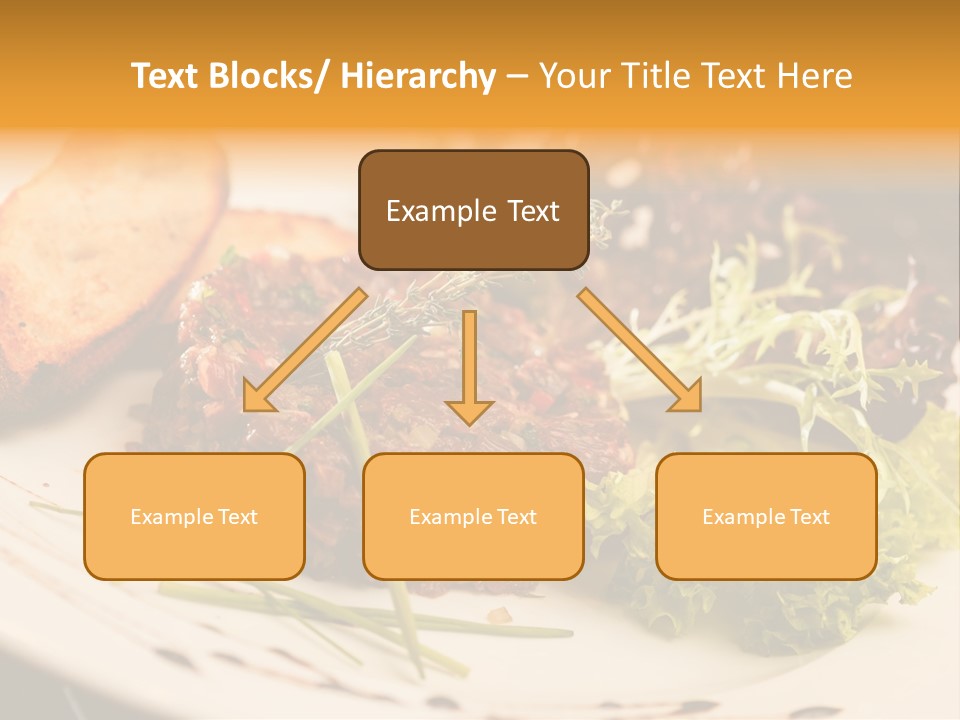 A Plate Of Food With Bread And Lettuce PowerPoint Template
