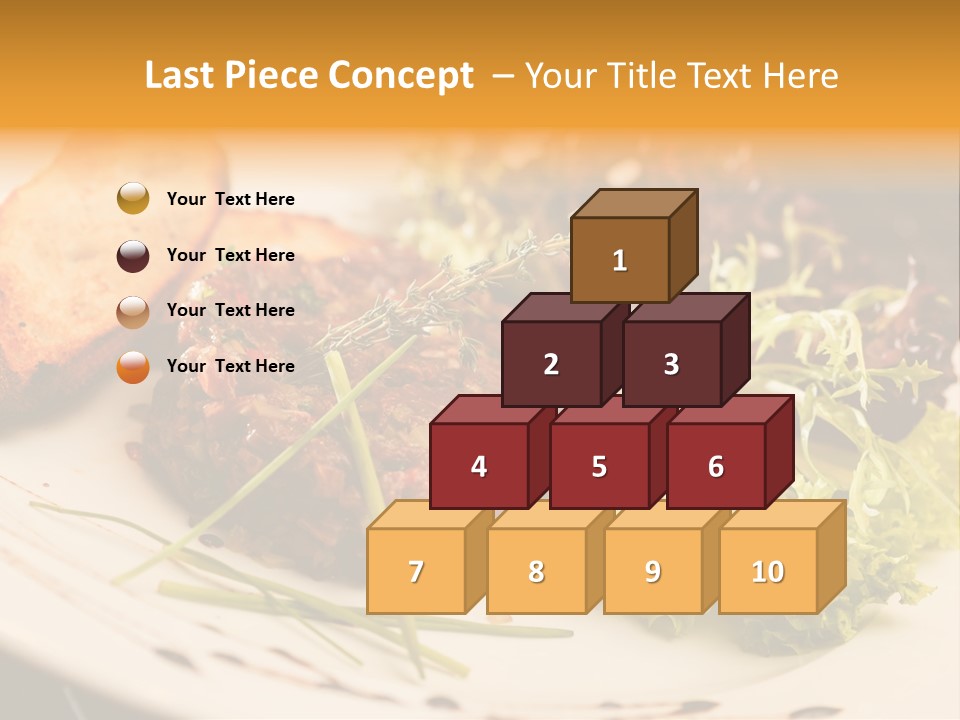 A Plate Of Food With Bread And Lettuce PowerPoint Template