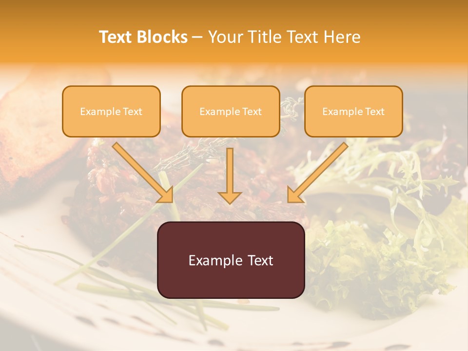 A Plate Of Food With Bread And Lettuce PowerPoint Template