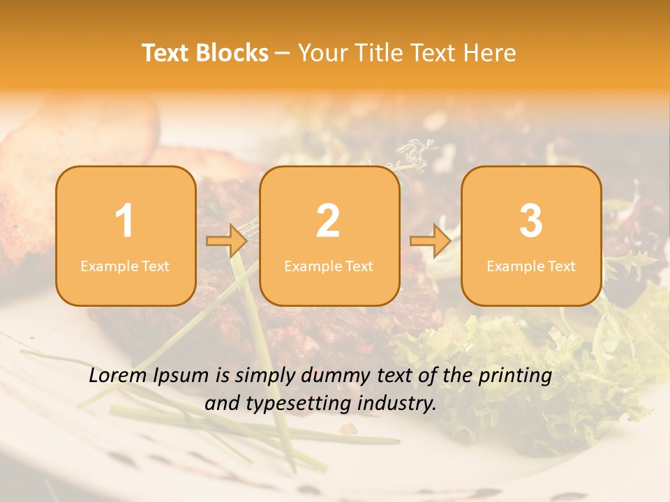 A Plate Of Food With Bread And Lettuce PowerPoint Template