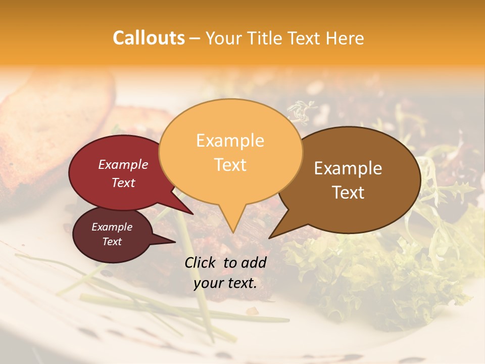 A Plate Of Food With Bread And Lettuce PowerPoint Template