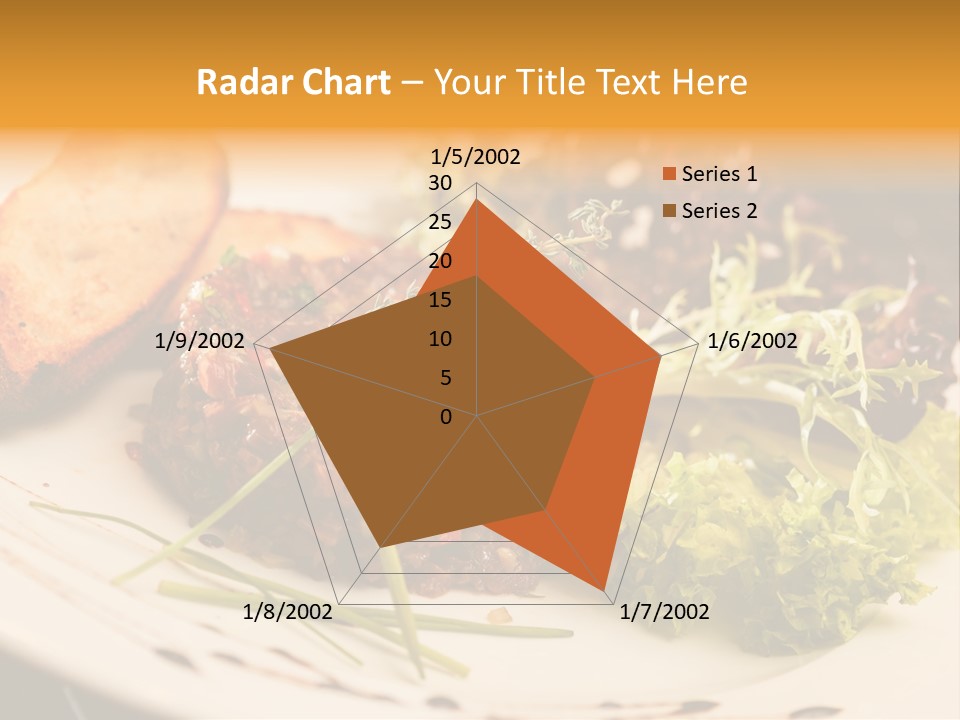 A Plate Of Food With Bread And Lettuce PowerPoint Template