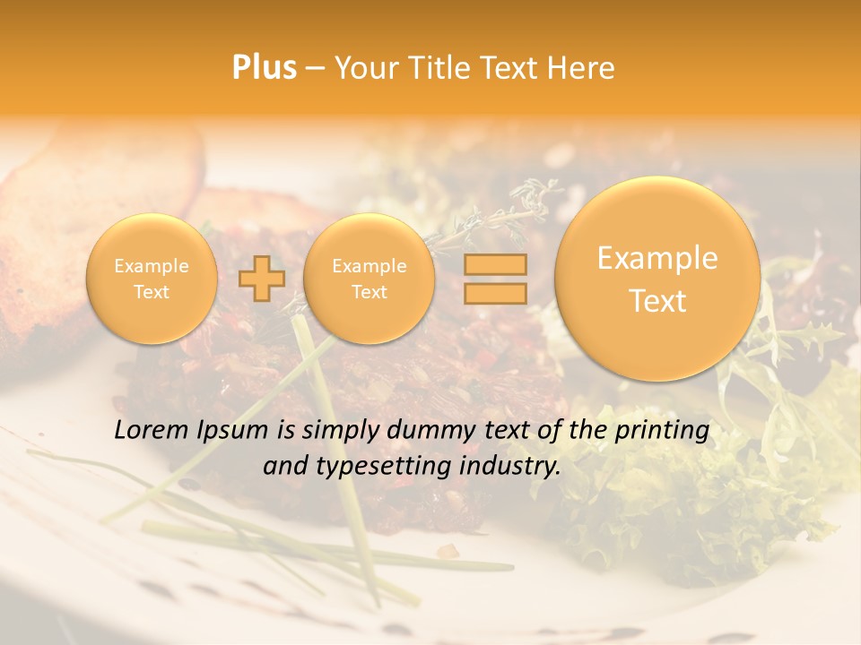 A Plate Of Food With Bread And Lettuce PowerPoint Template