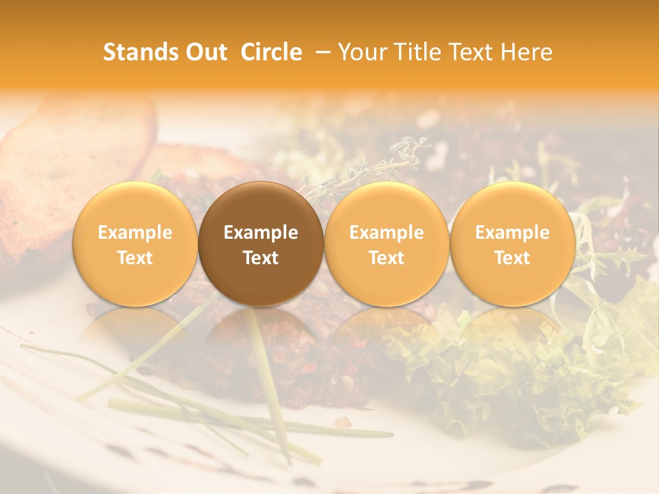 A Plate Of Food With Bread And Lettuce PowerPoint Template