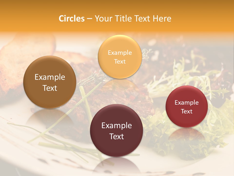 A Plate Of Food With Bread And Lettuce PowerPoint Template