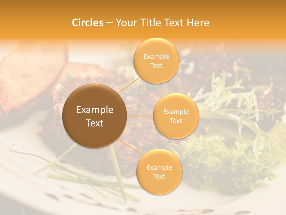 A Plate Of Food With Bread And Lettuce PowerPoint Template