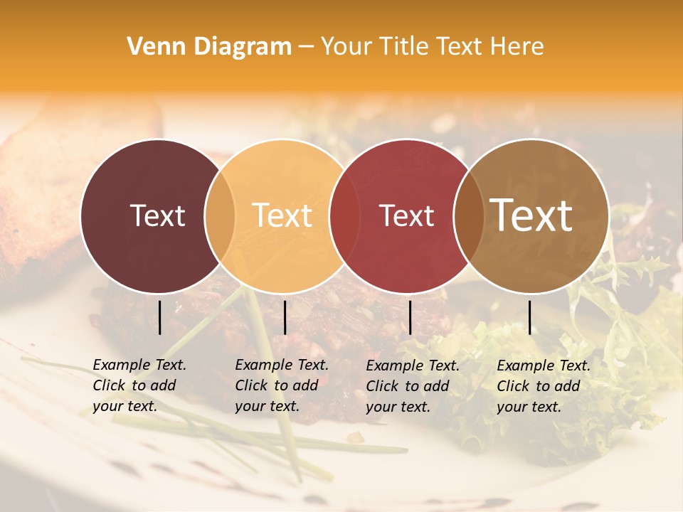 A Plate Of Food With Bread And Lettuce PowerPoint Template
