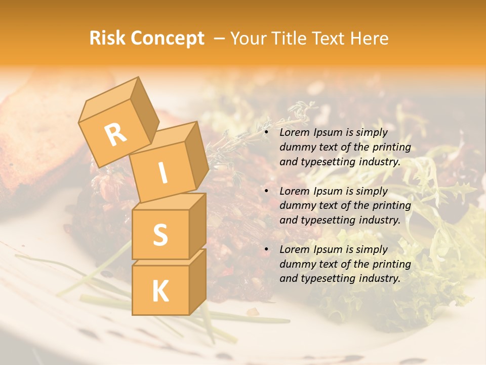 A Plate Of Food With Bread And Lettuce PowerPoint Template