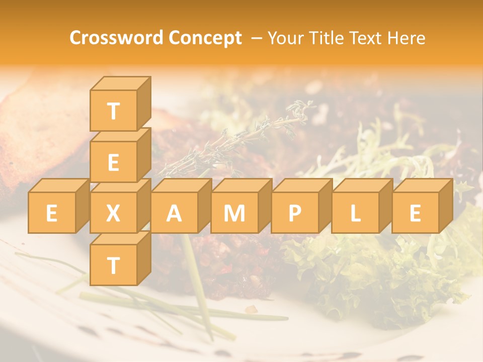 A Plate Of Food With Bread And Lettuce PowerPoint Template