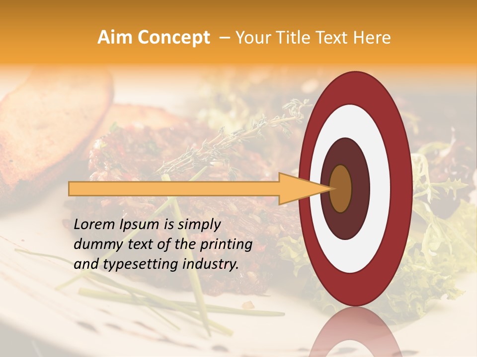 A Plate Of Food With Bread And Lettuce PowerPoint Template