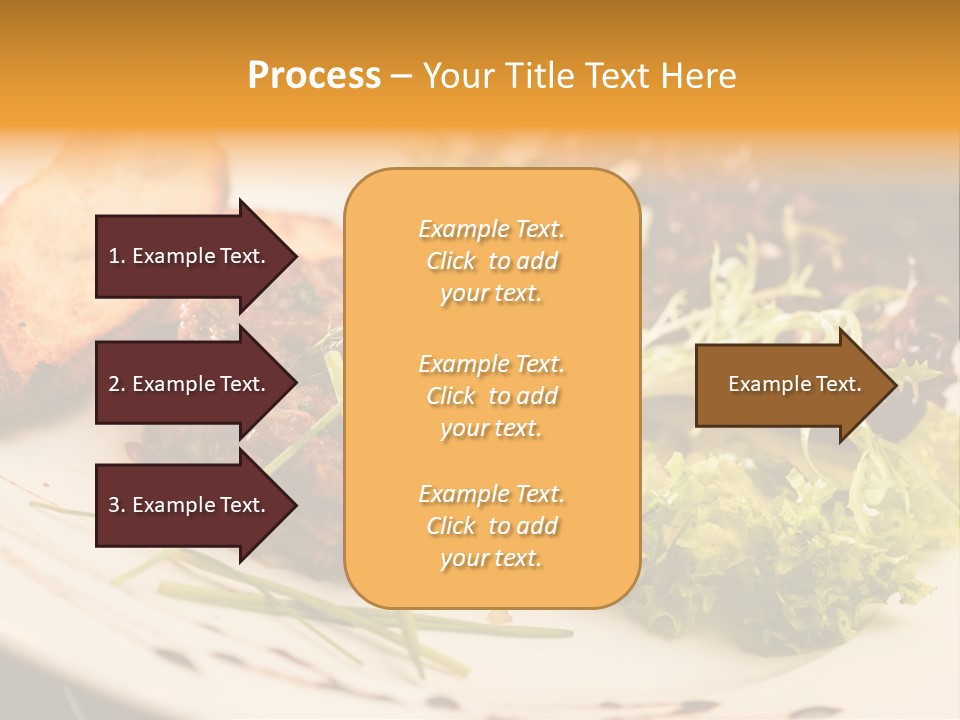 A Plate Of Food With Bread And Lettuce PowerPoint Template