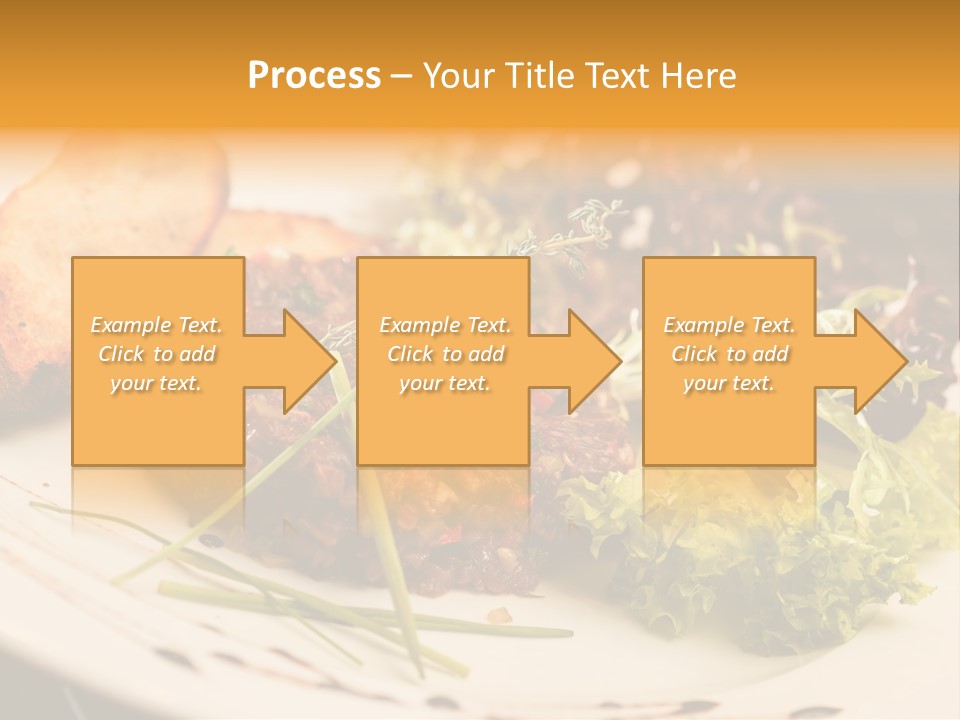 A Plate Of Food With Bread And Lettuce PowerPoint Template