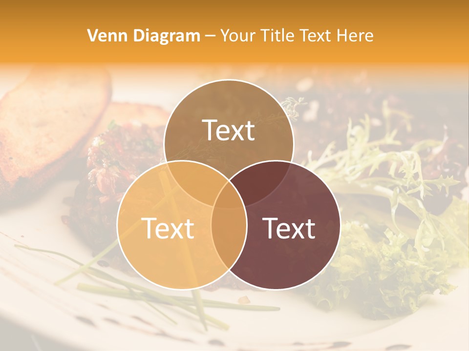 A Plate Of Food With Bread And Lettuce PowerPoint Template