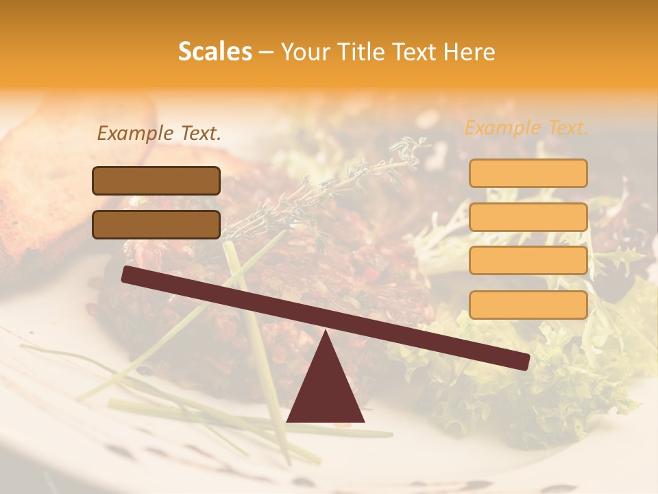 A Plate Of Food With Bread And Lettuce PowerPoint Template