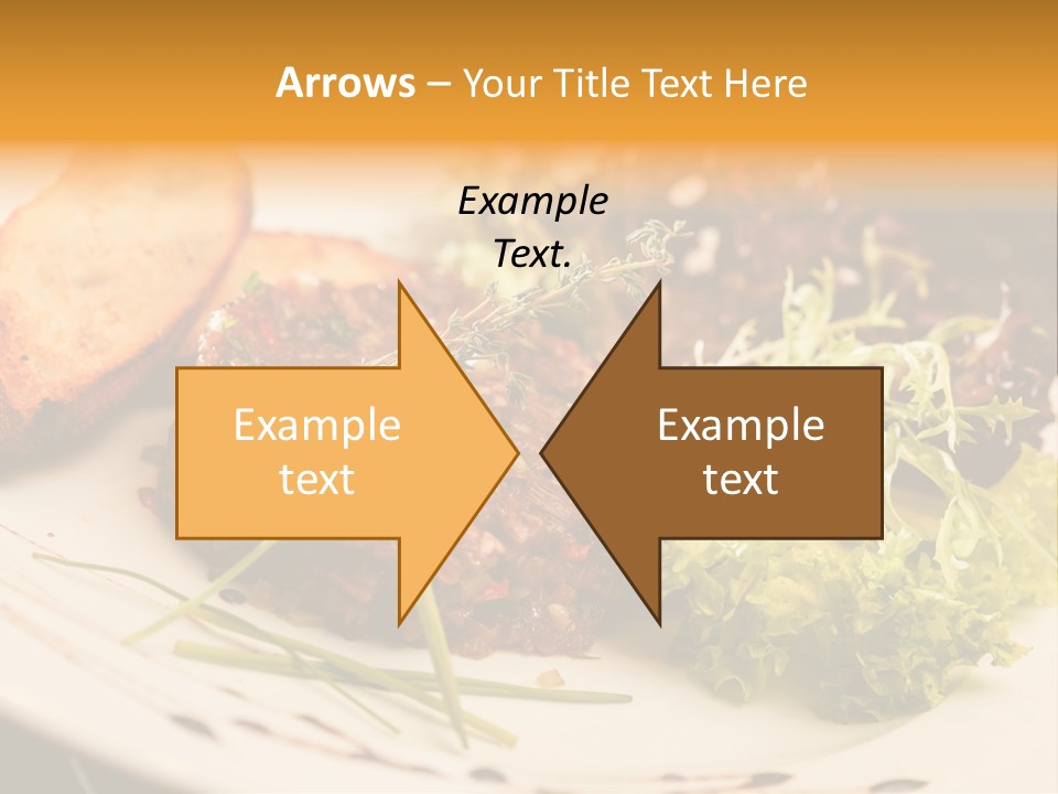 A Plate Of Food With Bread And Lettuce PowerPoint Template