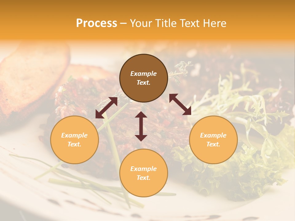 A Plate Of Food With Bread And Lettuce PowerPoint Template