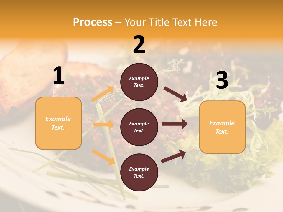 A Plate Of Food With Bread And Lettuce PowerPoint Template