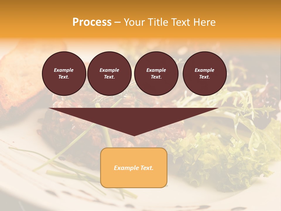A Plate Of Food With Bread And Lettuce PowerPoint Template