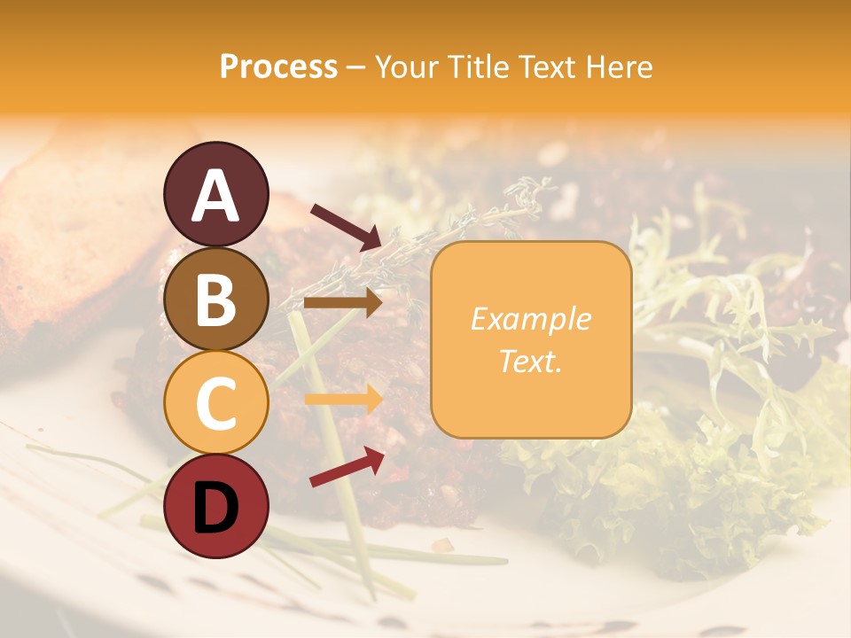 A Plate Of Food With Bread And Lettuce PowerPoint Template