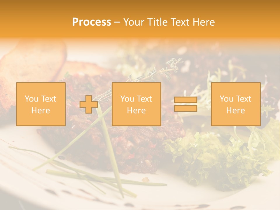 A Plate Of Food With Bread And Lettuce PowerPoint Template