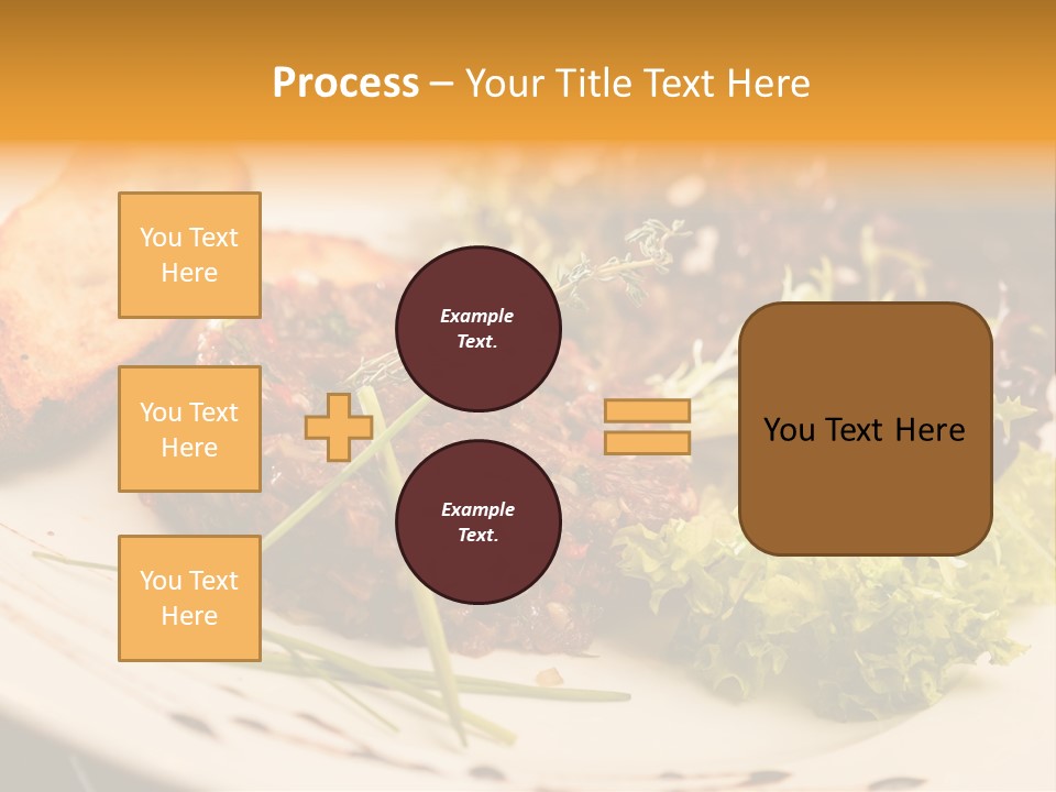 A Plate Of Food With Bread And Lettuce PowerPoint Template