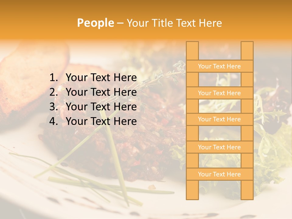 A Plate Of Food With Bread And Lettuce PowerPoint Template