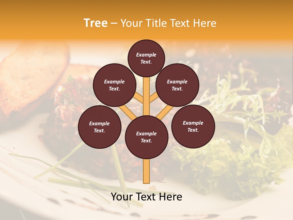 A Plate Of Food With Bread And Lettuce PowerPoint Template