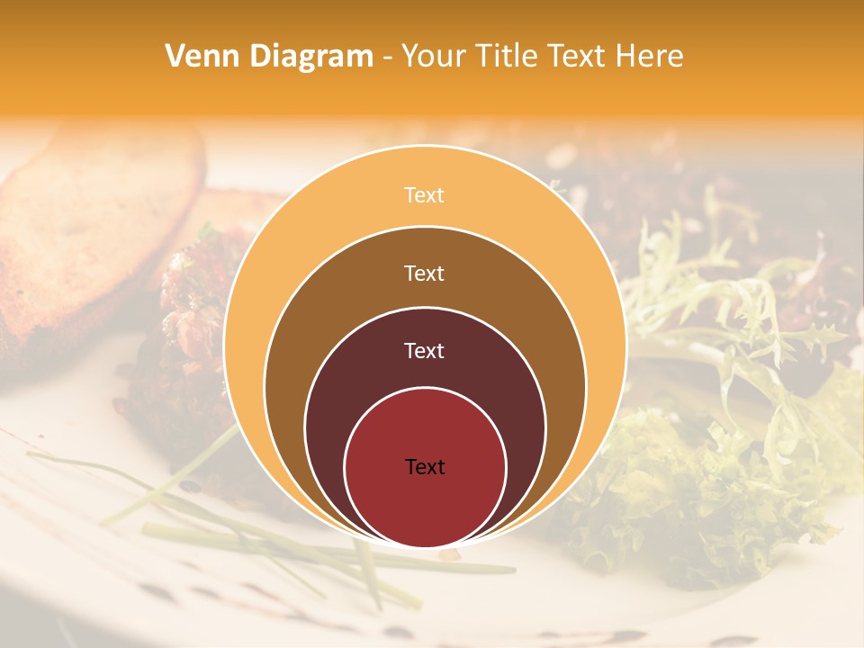 A Plate Of Food With Bread And Lettuce PowerPoint Template