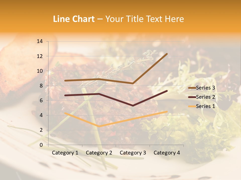 A Plate Of Food With Bread And Lettuce PowerPoint Template