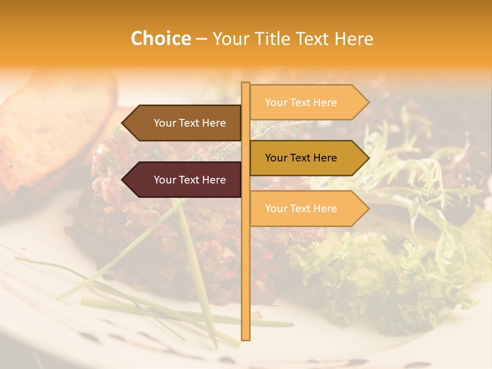 A Plate Of Food With Bread And Lettuce PowerPoint Template