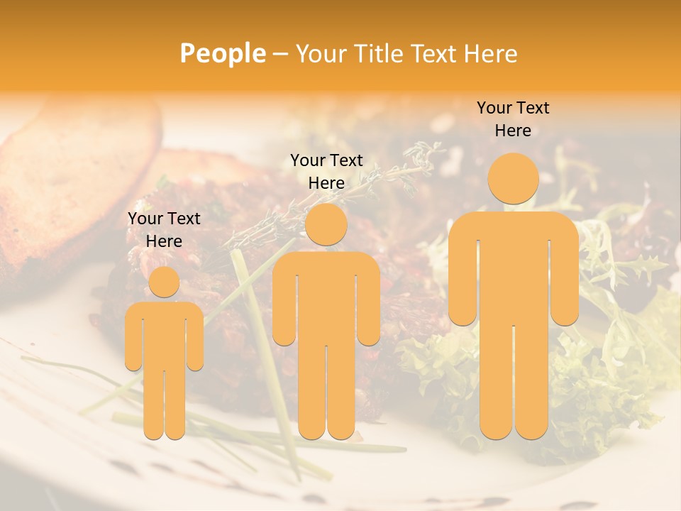 A Plate Of Food With Bread And Lettuce PowerPoint Template