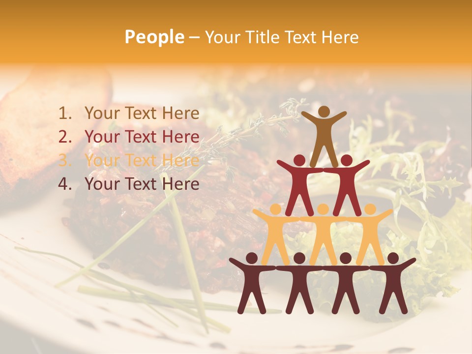 A Plate Of Food With Bread And Lettuce PowerPoint Template