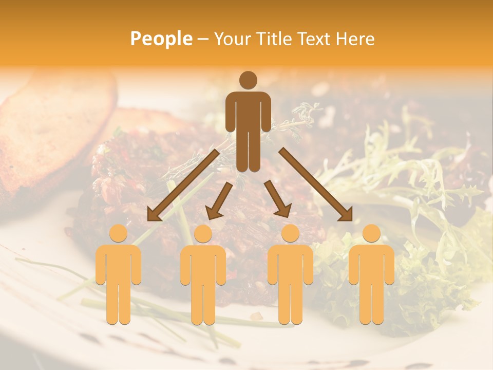 A Plate Of Food With Bread And Lettuce PowerPoint Template