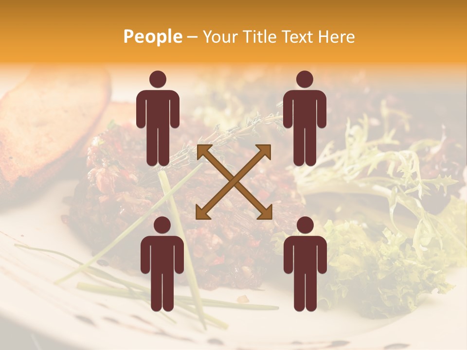 A Plate Of Food With Bread And Lettuce PowerPoint Template