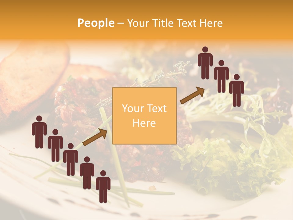 A Plate Of Food With Bread And Lettuce PowerPoint Template