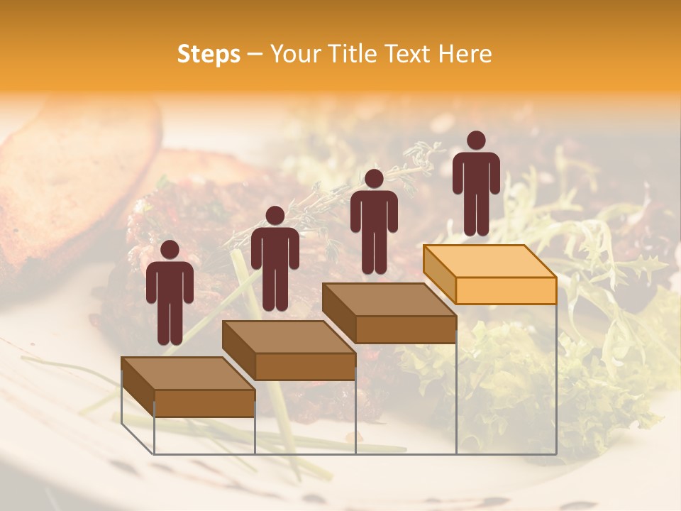 A Plate Of Food With Bread And Lettuce PowerPoint Template