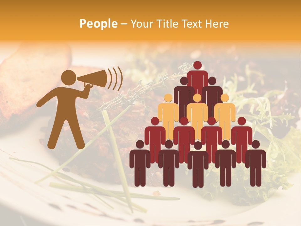 A Plate Of Food With Bread And Lettuce PowerPoint Template