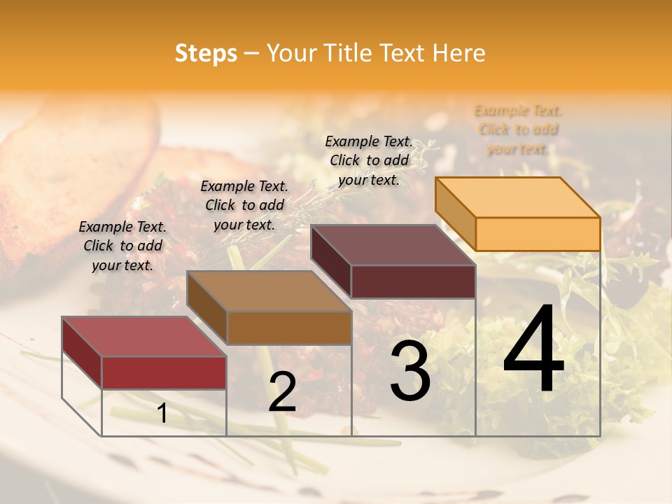 A Plate Of Food With Bread And Lettuce PowerPoint Template