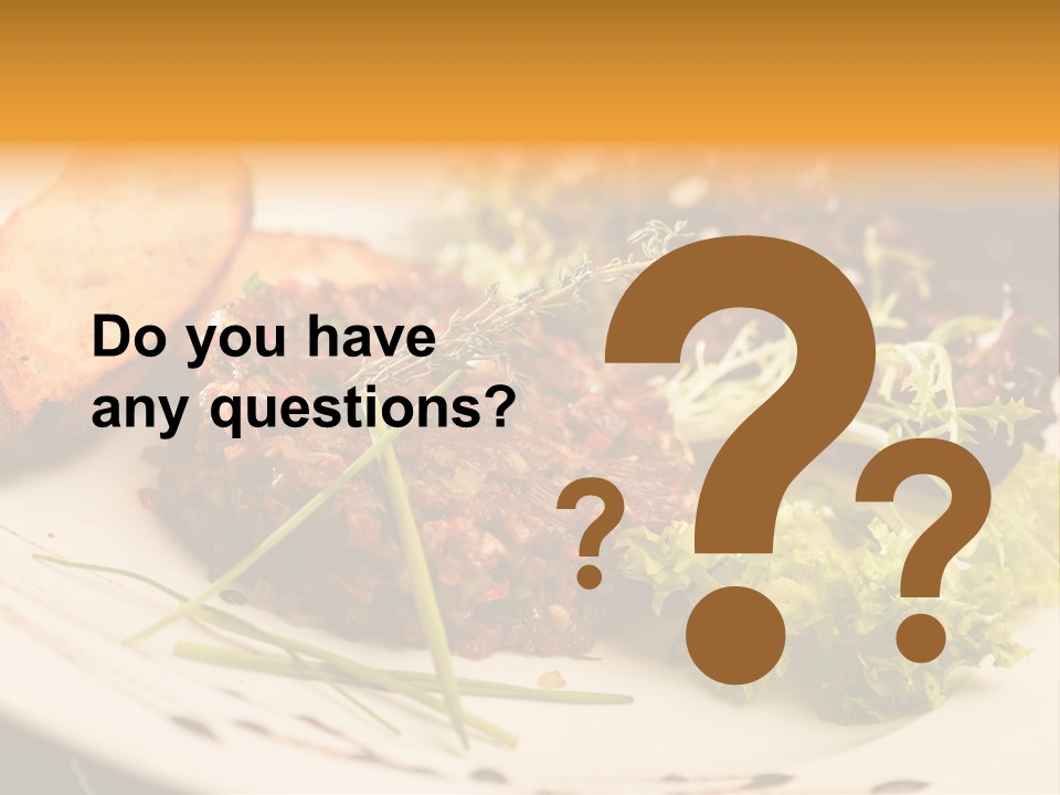 A Plate Of Food With Bread And Lettuce PowerPoint Template