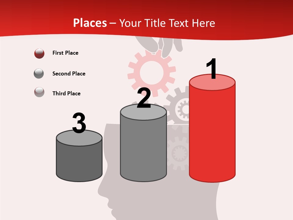 A Person's Head With Gears Coming Out Of It PowerPoint Template