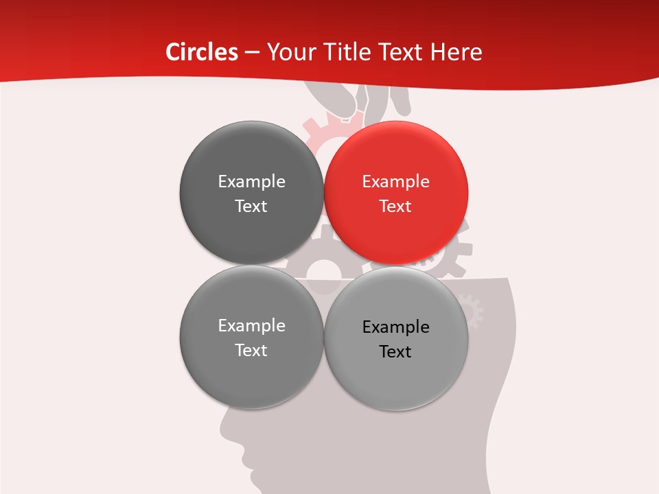 A Person's Head With Gears Coming Out Of It PowerPoint Template
