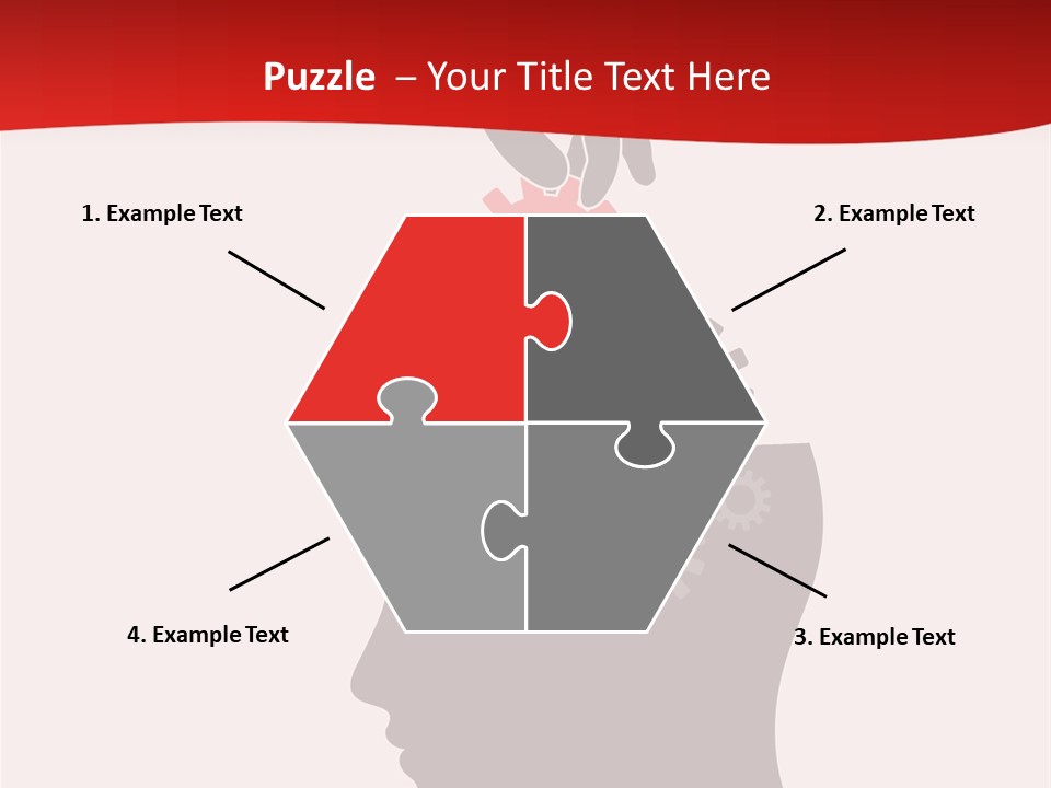 A Person's Head With Gears Coming Out Of It PowerPoint Template