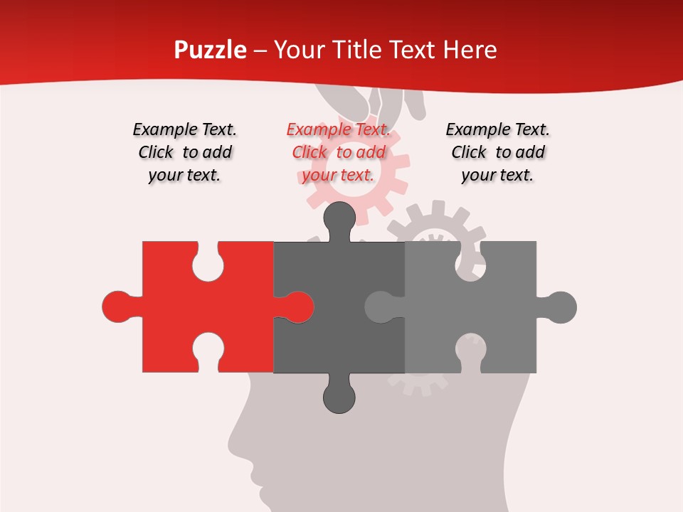 A Person's Head With Gears Coming Out Of It PowerPoint Template